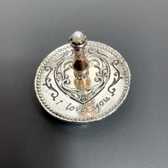 BRIGHTON SILVER  RING HOLDER, SAYS “I LOVE YOU” - Picture 1 of 6